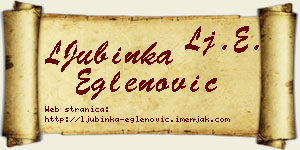 LJubinka Eglenović vizit kartica